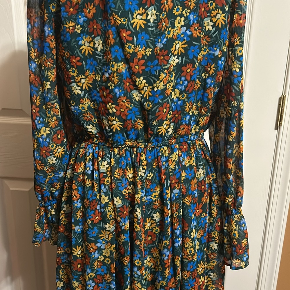 Calvin Klein Women’s Long Sleeve Floral Dress Brand new w/out tags Size 8 - Picture 9 of 10